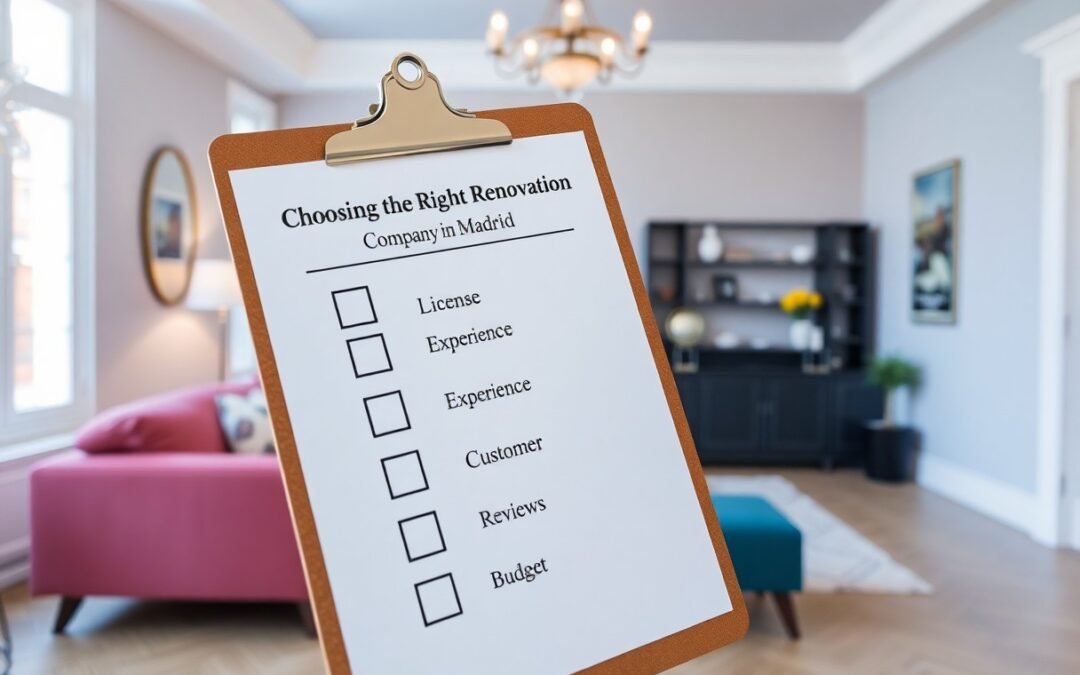 Cómo elegir la empresa de reformas integrales adecuada en Madrid – checklist esencial
